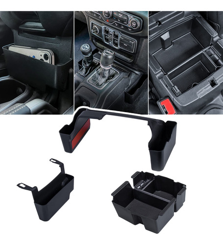 Neepiar Organizador Bandeja Lateral Consola Cambio Para Jeep