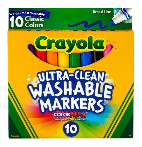Marcadores Crayola Colores Clásicos Ultra Lavables 