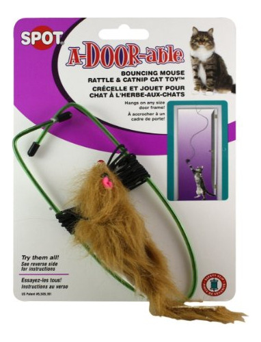 Spot A-door-able Bouncing Mouse Cat Toy Tamaño: Paquete De 3