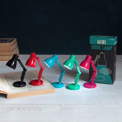 Mini Velador Libros Led Lampara Señalador Luz Clip Broche