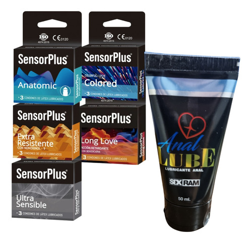 Pack Lubricante Dilatador Anal + 15 Preservativo Condones 