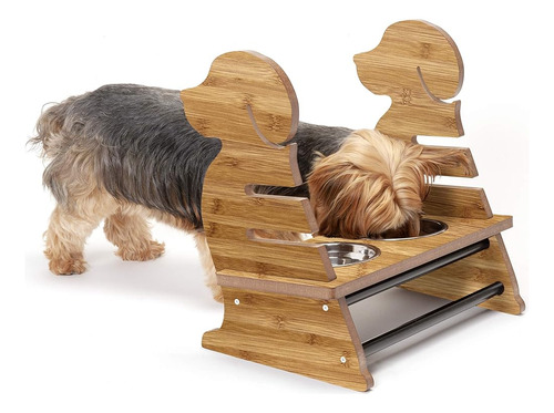 Furhaven Puppy Style Soporte De Comedero Ajustable En Altura