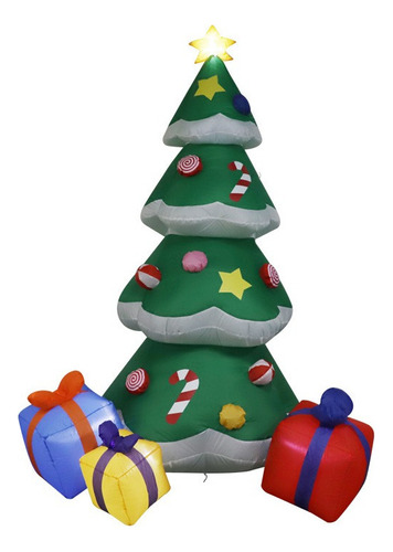 Árbol De Navidad Inflable De 2,1 M Con Tres Bolsas De Regalo