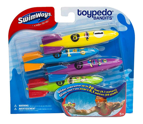 Imagen 2 de 3 de Swimways Pileta Figuras Para El Agua 4 Torpedos