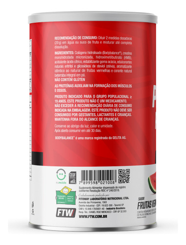 Peptide Protein 450g Body Balance Sabor Frutas Vermelhas Ftw