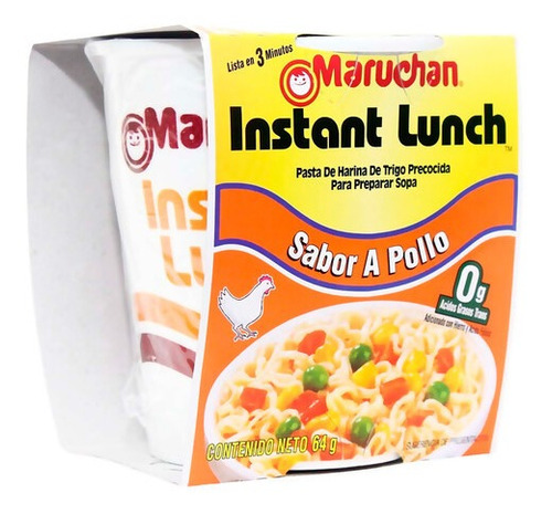 Sopa Maruchan Pollo 64g Vaso Instantanea Lunch 3 Min 