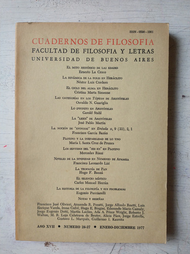 Cuadernos De Filosofia - Año Xvii, Nº 19