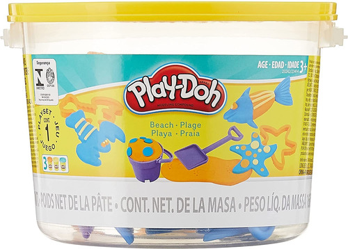 Play-doh Balde De Playa | Incluye 3 Latas Y Cortadores