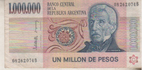 Billete Argentina - 1 Millon De Pesos - Año 1983 - B 2519