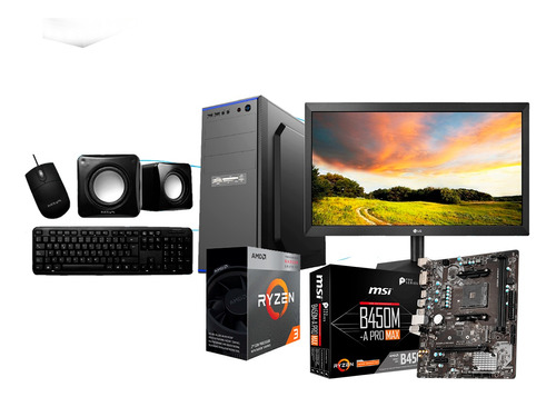 Pc Armada Amd Ryzen 3 3200g B450m 240gb 4gb Monitor 22 Pcreg