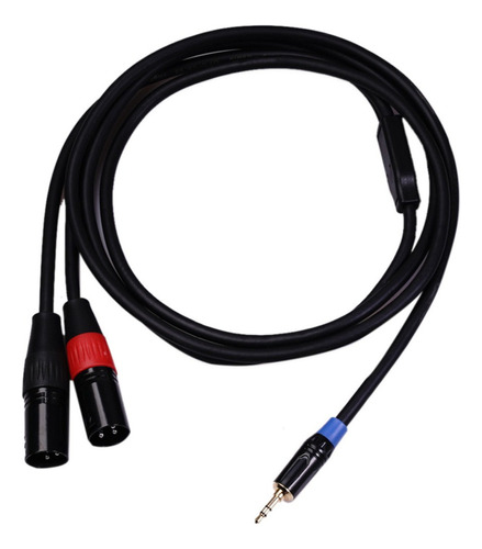 Cable Hifi 3.5 Mm A 2 Xlr Macho De Alta Calidad Plateado St