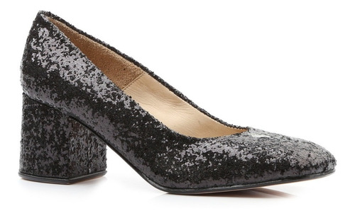 Imagen 2 de 2 de Zapatos De Mujer De Glitter Taco Bajo Radiohead - Ferraro -