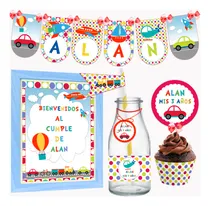 Comprar Kit Imprimible Autitos Infantiles Autos Cumpleaños Nene