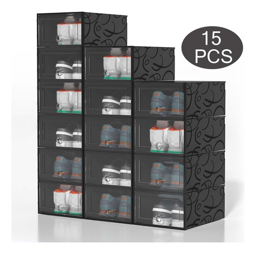 15pcs Organizadores Apilables Para Zapatos Cajas De Plastico