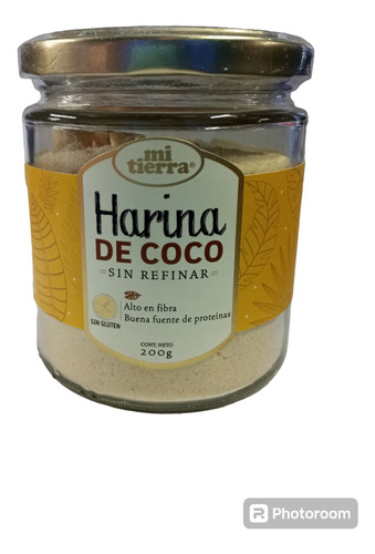 Harina De Coco Sin Refiinar 200 Grs