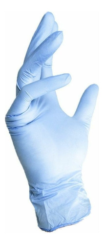 Guantes descartables antideslizantes Ambiderm color azul cielo talle P de nitrilo x 100 unidades