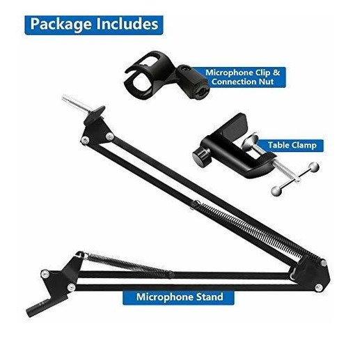 Soporte De Micrófono Kasonic, Brazo De Suspensión Ajustabl