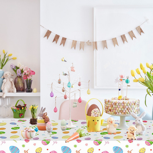 Mantel De Pascua, Mantel Desechable De Plástico Holiday Pa