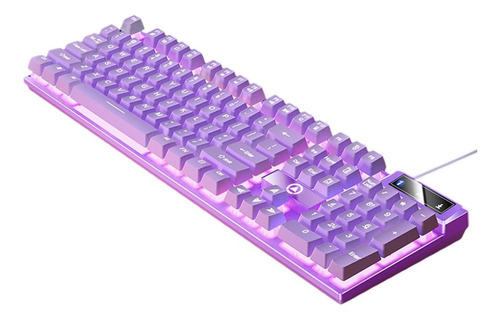 Teclado De Computador Pc À Prova D'água De Resposta Roxa