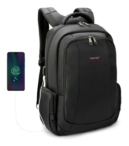 Mochila Hombre Tigernu T-B3916 Antirrobo Laptop Viaje Negro