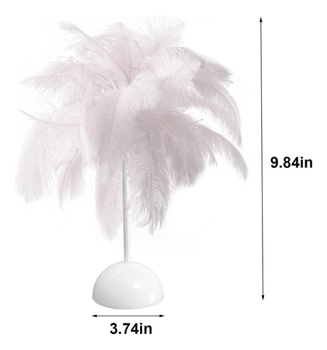Lámpara De Mesa Con Forma De Pluma Con Luz Led N, Lámpara De