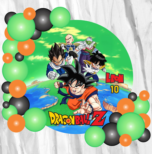 Fondo Banner Candy Bar Circular Dragon Ball Z 100x100cm