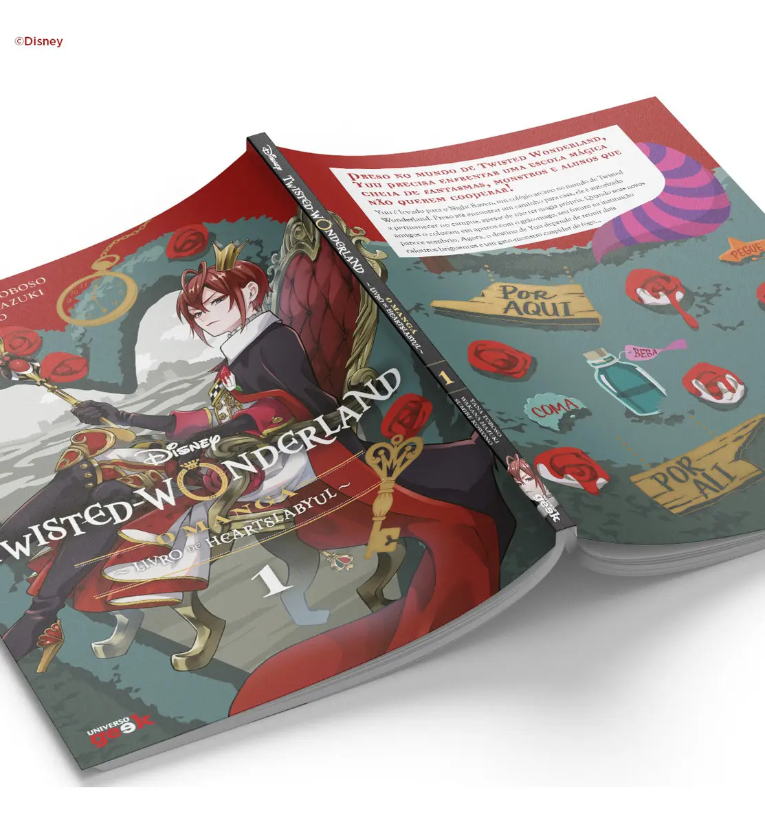 Disney Twisted-Wonderland: O mangá – Livro de Heartslabyul – 1 - Toboso, Yana - UNIVERSO DOS LIVROS - Capa Mole