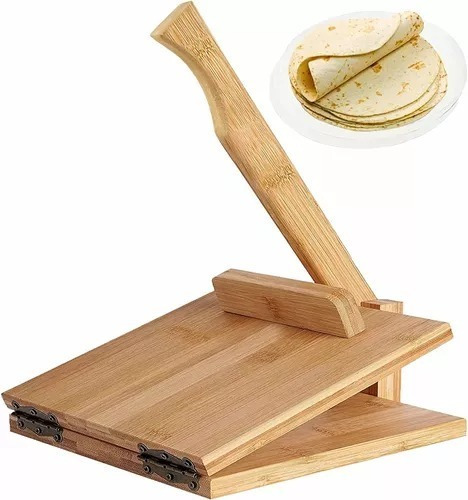 Prensa Masa Pataconera Tortillara En Madera Para Cocina