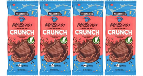 Mr Beast Chocolate X 4 Iguales