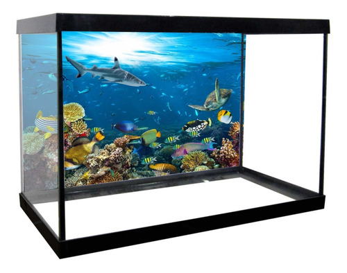 Papel De Parede Adesivo Decorativo Fundo Aquário Peixes Aq04