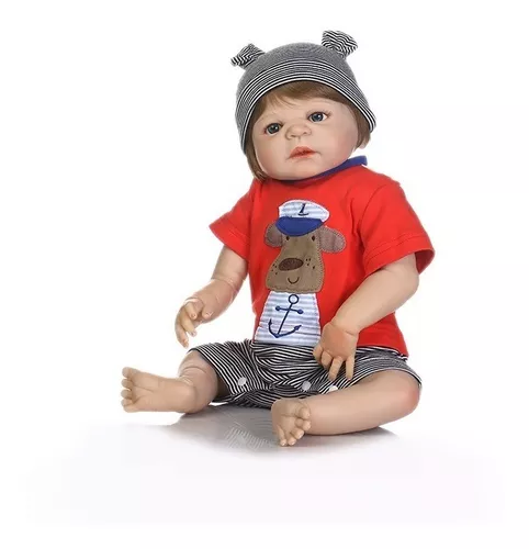 Bebe Reborn Menino 100% Silicone 57 Cm- Artur 10x Sem Juros