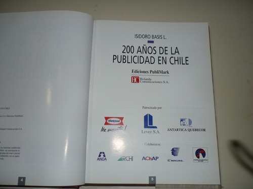 Libro 200 Años De La Publicidad En Chile. Usado. (Usado)