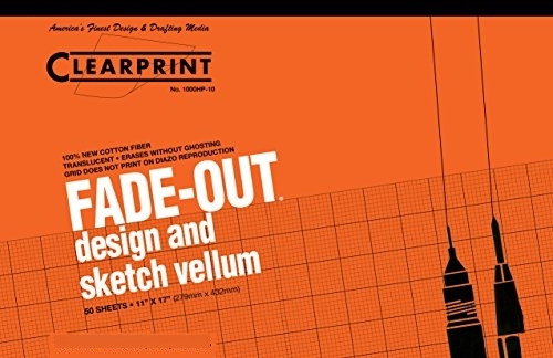 Clearprint 1000h Diseño Vitela Pad Con Estampado De Apagado 