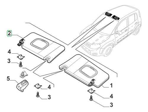 Visera Toldo Derecha Uno Fiat 13/20