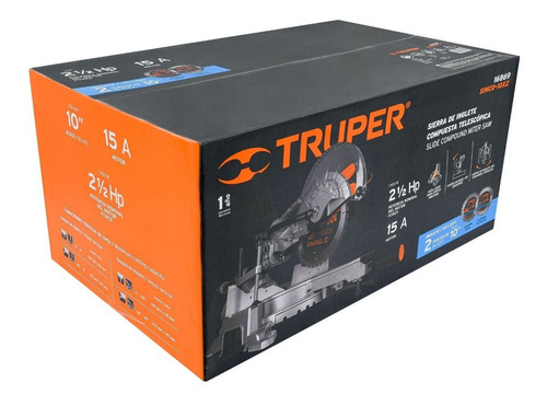 Sierra de inglete telescópica disco de 10" Truper SINCO-10X2 1900W - 127V