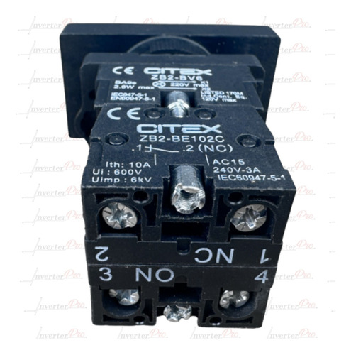 Botão De Emergência Com Trava Lay5-ew8475 Nf 22mm