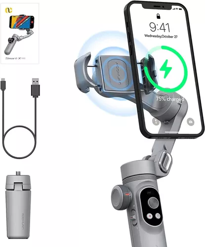 Estabilizador de cardán para teléfono inteligente de 3 ejes, cardán  plegable para iPhone Gimble con rueda de enfoque, TikTok, ,  estabilizador