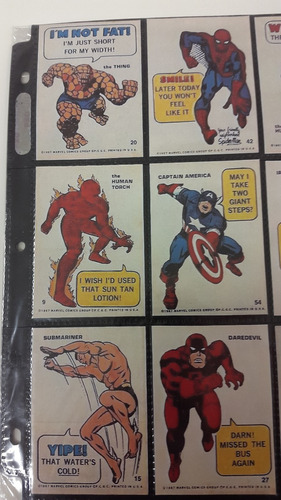 Tarjetas Figuritas Comics Marvel Reproduccion X 54