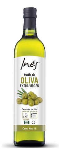 Aceite De Oliva Extra Virgen Ines 1 Litro, Sin Gluten