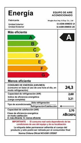 Aire Acondicionado Kendal Inverter Wifi 9.000 Btu
