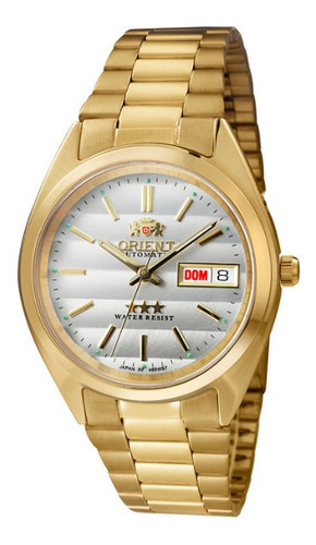 Relógio Orient Automático Masculino Dourado 469wc2f 3 Estrela Cor Da Correia Dourado Cor Do Bisel Dourado Cor Do Fundo Prateado