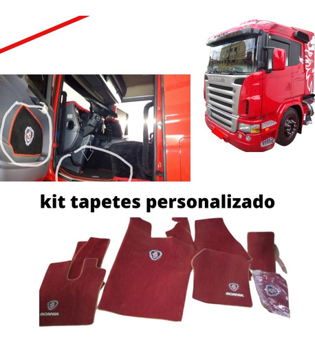 Jogo De Tapetes Personalizados Scania S4/s5 Cab G Automático