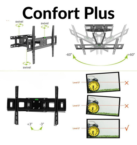 Soporte De Tv Deluxe Con Doble Brazo Reforzado De 37 A 70