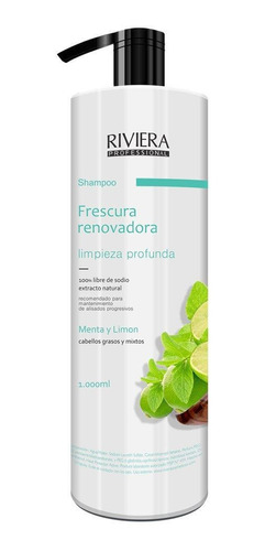 Shampoo Cabello Graso Menta Y Limón Riviera 1l