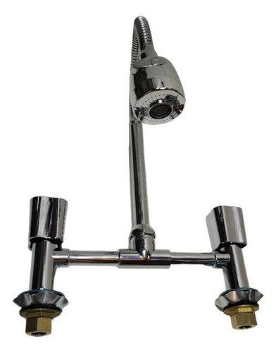 Llave Lavaplatos Agua Fría Y Caliente Cuello Flexible