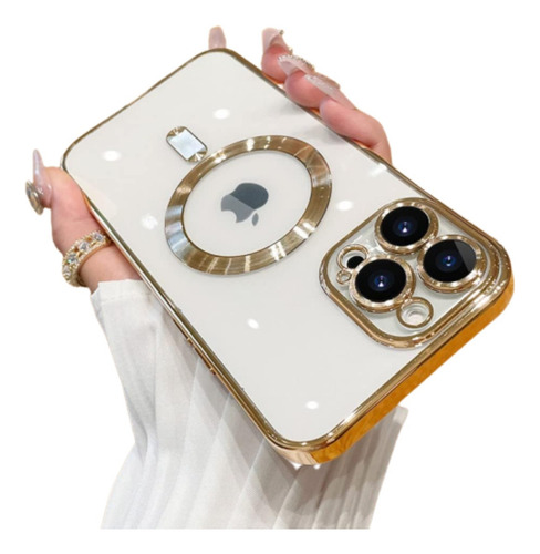 .capa Case Magsafe Blindex Luxo Proteção De Lente Para iPhone.