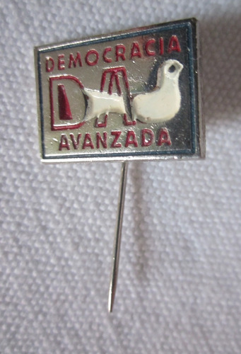 Antiguo Pin Alfiler Politica Democracia Avanzada Uruguay