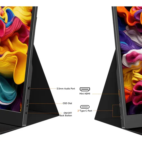 Monitor Portátil 15.6 Pulgadas 1080p Fhd Usb-c Hdmi Hdr Ips