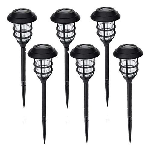 Farol Estaca Luz Solar Pack X 6 Unid Farolito Jardin