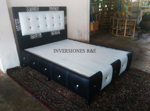 Imagen 3 de 9 de Camas Matrimoniales Con Copete E Individuales, Box Spring